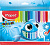 фломастеры maped color`peps ocean 845721 супер-смываемые 18цв. заблокированный пишущий узел пакет с европодвесом