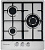 SLK GE4518 Встраиваемые газовые панели Schaub Lorenz Газовая варочная поверхность, Эмаль, Ширина 45 см, 3 газовые конфорки, 1 WOK конфорка (3200 Вт), 1