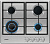 33801721 Газовая варочная поверхность Candy CSG64SWGX нержавеющая сталь