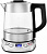 Чайник электрический Kitfort КТ-652 1л. 2200Вт серебристый (корпус: стекло)