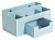 органайзер настольный deli 8913blue 224х121х104мм синий пластик