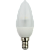 c4ew42elc ecola candle led 4,2w 220v e14 2700k полуматовая свеча искристая пирамида 98x36