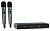 117918 Радиосистема на два микрофона [508271] Sennheiser [XSW 1-835 DUAL-B] вокальная, 614-638 МГц, 10 каналов, комплект: настольный двухканальный приёмник E
