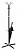 Вешалка напольная Титан Классикс-ТМЗ 0103 черный основание крестовина наконечники черный крючки двойные метал.