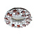 fk1617efy ecola light mr16 cd4141 gu5.3 светильник встр. круглый с хрусталиками прозрачный и дымчатый кварц/хром 50x90 (кd74)