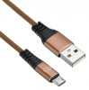 Кабель Digma MICROUSB-1.2M-BRAIDED-BR USB (m)-micro USB (m) 1.2м коричневый