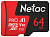 NT02P500PRO-064G-R Карта памяти Netac MicroSD card P500 Extreme Pro 64GB, retail version w/SD adapter